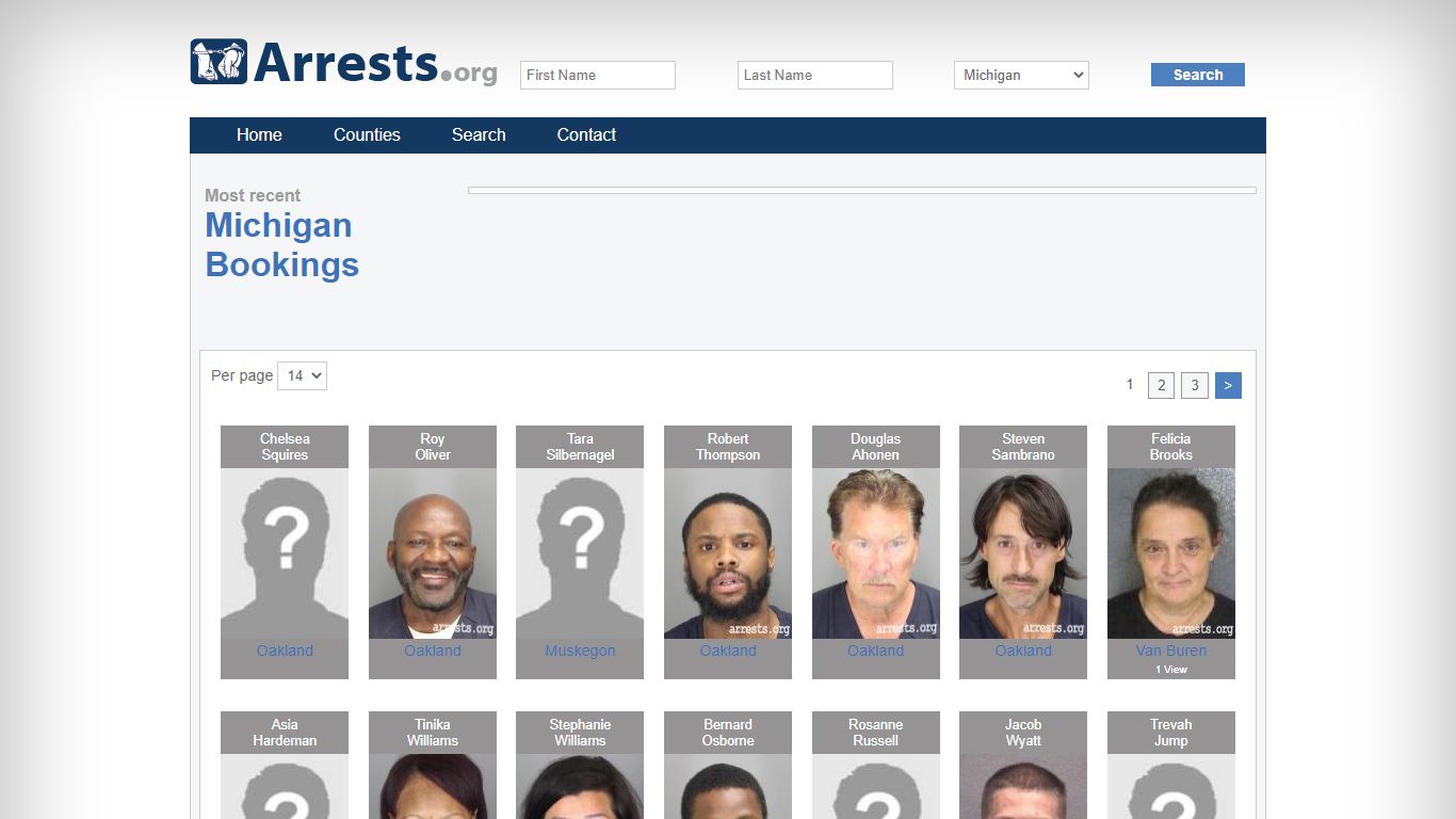Michigan Arrests and Inmate Search